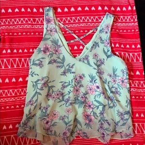 Juniors floral tank top